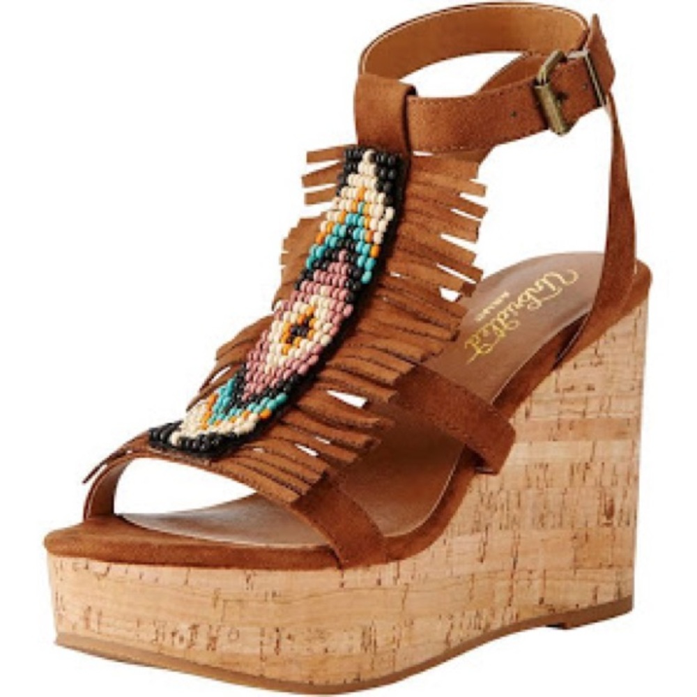 Fringe Beaded Wedge